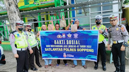 HUT Lalu Lintas ke-67, Sat Lantas Polres Soppeng Gelar Bakti Sosial