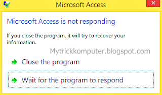 Windows error Program not responding