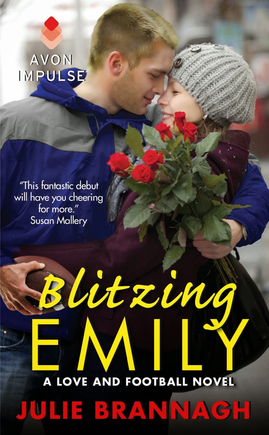 http://www.amazon.com/Blitzing-Emily-Love-Football-Novel-ebook/dp/B00DB3AA3A/ref=sr_1_1?s=digital-text&ie=UTF8&qid=1422139820&sr=1-1&keywords=blitzing+emily+by+julie+brannagh