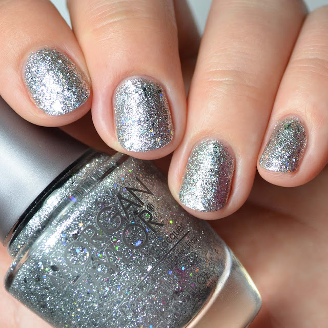 silver glitter nail polish