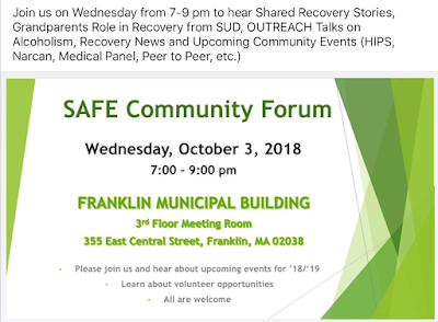 SAFE Community Forum - Weds,Oct 3  7:00 PM