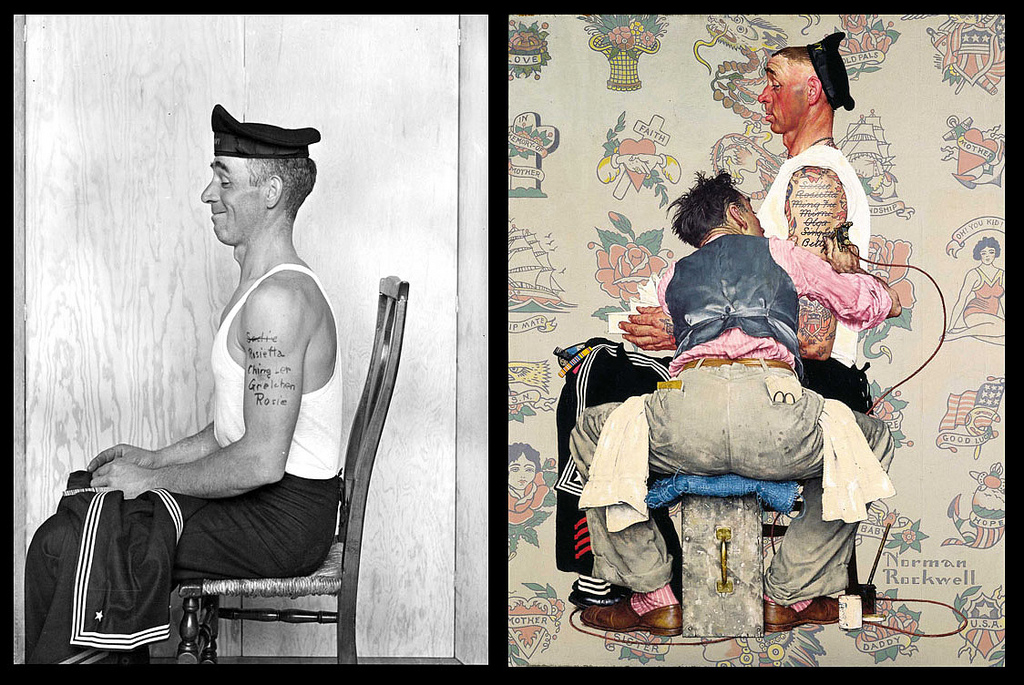 Old School Tattoos Norman Rockwell Paul Rogers Publi par illustratedman 