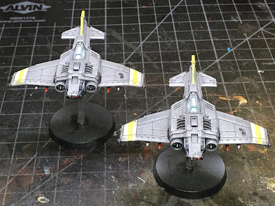Aeronautica Imperialis Imperial Navy Thunderbolt Fighters WIP