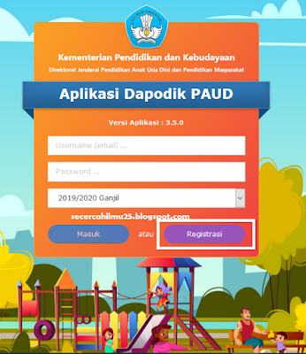 Cara Registrasi Aplikasi Dapodik PAUD Offline v.3.5.0 Semester Ganjil 2019/2020
