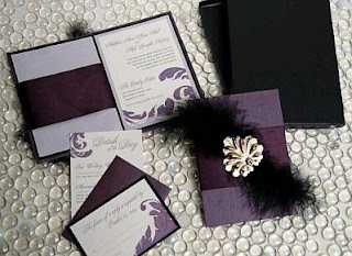 Purple Wedding Invitations Cards