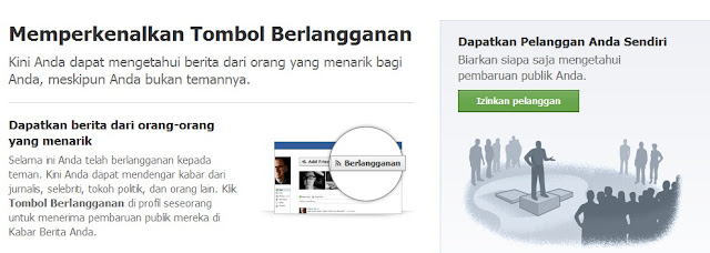 cara pasang tombol subscribe di profil facebook