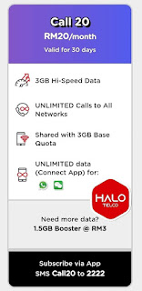 plan halo telco, hi 25, hi 35, call 20