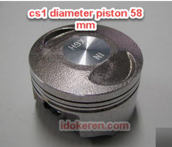 diameter piston honda cs1 58 mm