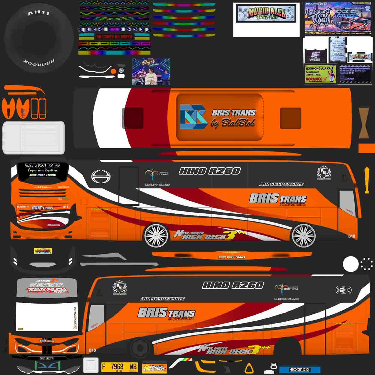 livery bussid tuan muda yudistira hd