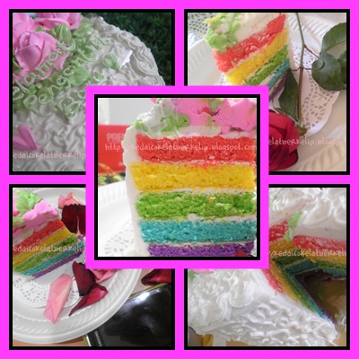 Kedai Cokelat Berkelip: RAINBOW CAKE, so gooooddddddd