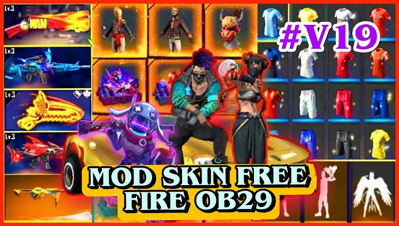 MOD SKIN FREE FIRE OB29 V19 - SKIN SÚNG VIP, TRANG PHỤC, HÀNH ĐỘNG + KHÔNG LỖI TÌM TRẬN| PTN FF