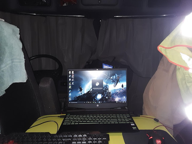 Gamer Truck Driver's Setup