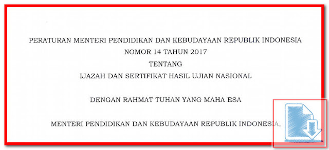  Dalam Pencetakan blanko ijazah pada satuan pendidikan dasar dan menengah harus sesuai den Contoh Format Blanko Ijazah UN & SHUN 2017 Sesuai PERMENDIKBUD No 14 Tahun 2017