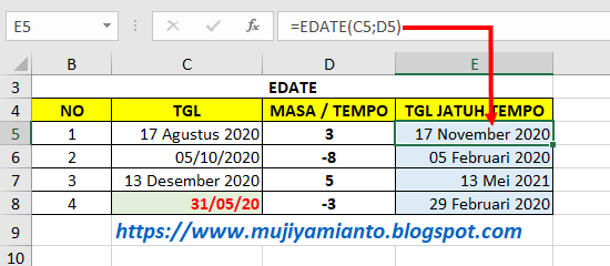 mencari tanggal jatuh tempo