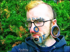 Extreme Face Piercing