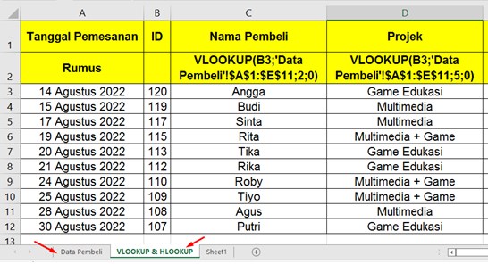 Cara Menggunakan VLOOKUP