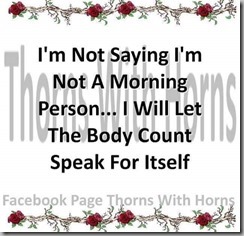 not morning person