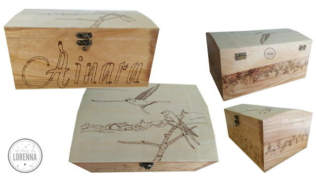 Caja de madera bautizo