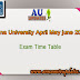 Anna University April May June 2015 Time Table  2nd 4th 6th 8th sem Ug Pg time table