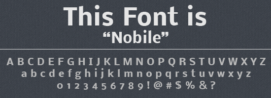 Nobile Font