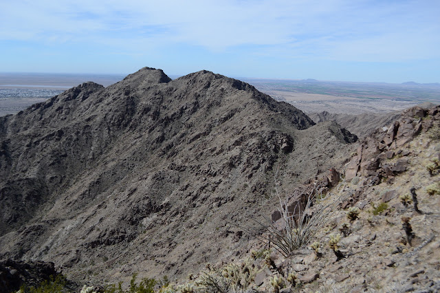 along the ridge