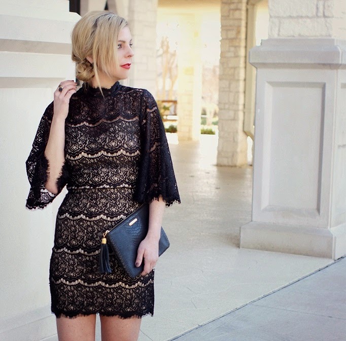 Valentine's Day Outfit Idea Black Lace Dress