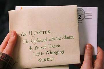 Todos a cubierto señorita Granger: Carta de Hogwarts