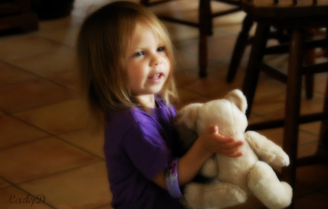 granddaughter with her bear: LadyD Books