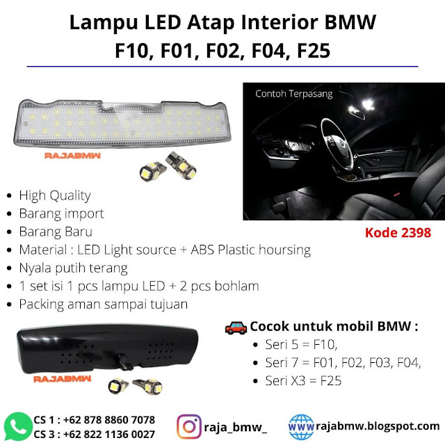 Lampu Interior / Lampu LED Atap BMW F25