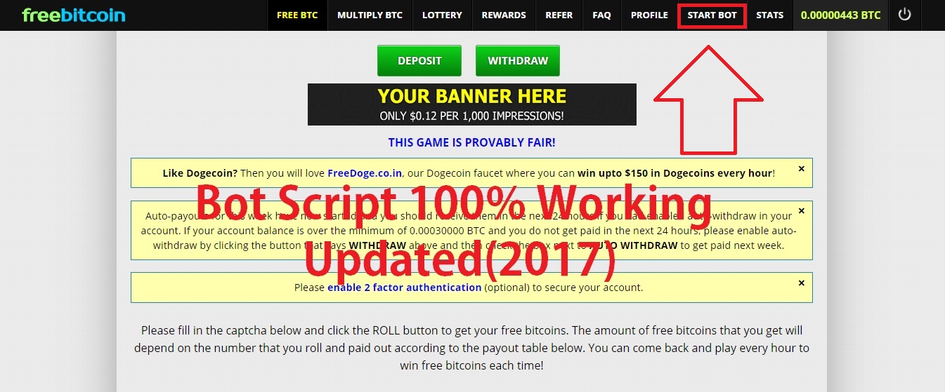 Download Freebitco In Auto Bot 2017 Working 100 Gift Bots - 