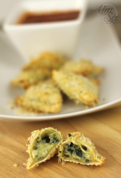 Spinach and Parmesean Oven Toasted Ravioli