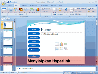 Menyisipkan Hyperlink