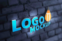 mockup logo 3d