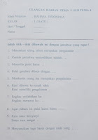 Ulangan Harian Bahasa Indonesia Tema 5 Sub Tema 4 Kelas 1 SD - Salsabila Info