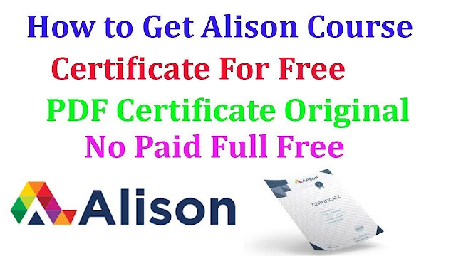 Alison free diploma with free certificate courses
