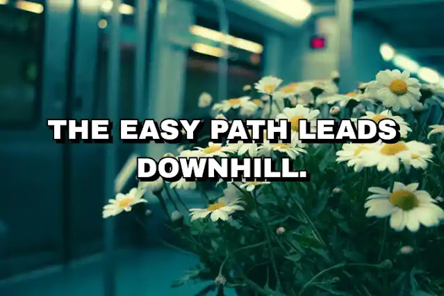 The easy path leads downhill.