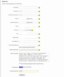 Form pendaftaran