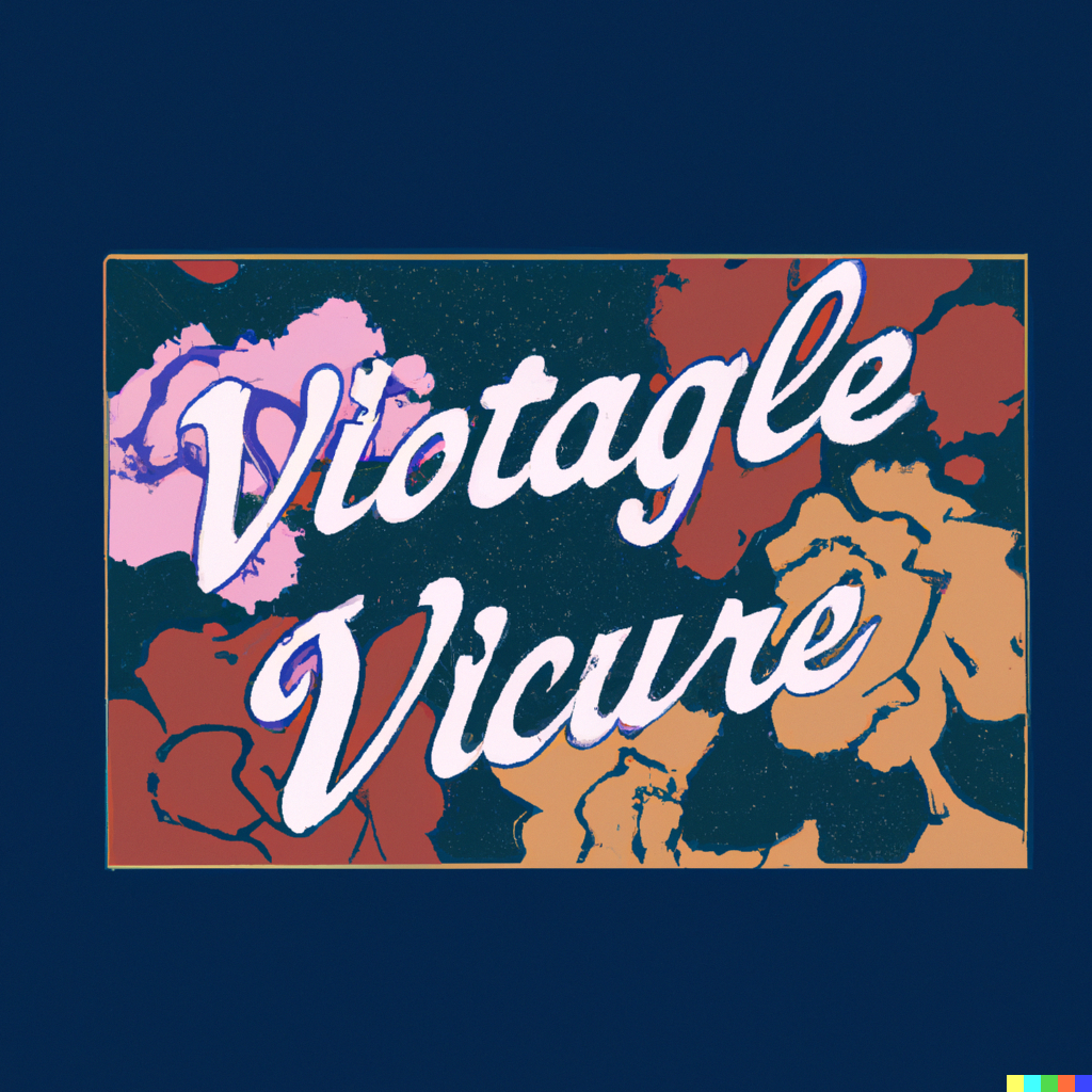 Vintage vibes old-fashioned floral prints, retro color palettes, and nostalgic designs.