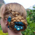 Side Dutch Braid w/ Blue Jewel Hairclips