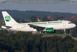 Airbus A319 of Germania Flug GmbH at Zurich