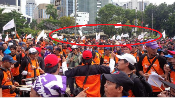 Tersangka mahasiswa Telah mempr0vokator, Demo buruh di Depan Istana 1 mei 2016