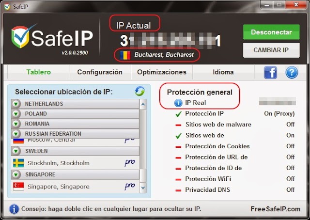 SafeIP 2.0.0.2602 [Oculta tu dirección IP y protege tu identidad en línea][Nueva versión]