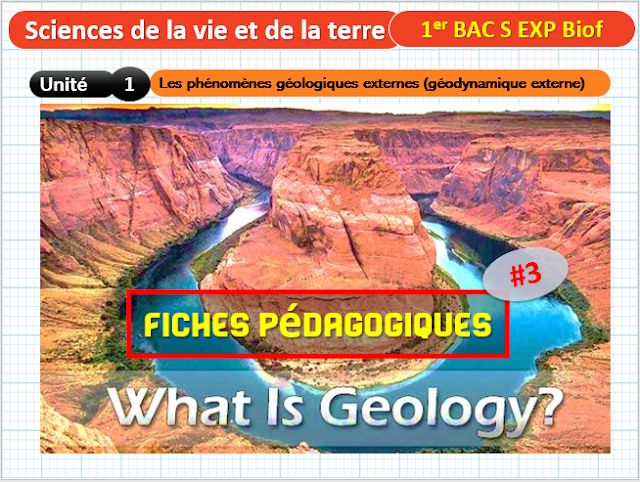 Télécharger | Fiches Pédagogiques  | 1er BAC SVT Biof | Phénomènes géologiques externes (géodynamique externe)  #3