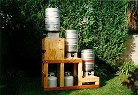 image from PopularMechanics.com, gravity-fed beer-brewing rig