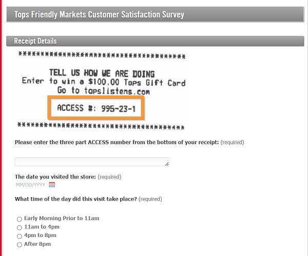 Tops Markets Customer Survey