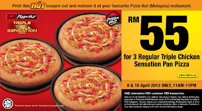 Pizza Hut Triple Chicken Sensation Coupon 2012