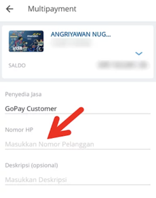Cara Top Up GoPay Dengan Aplikasi Livin' by Mandiri