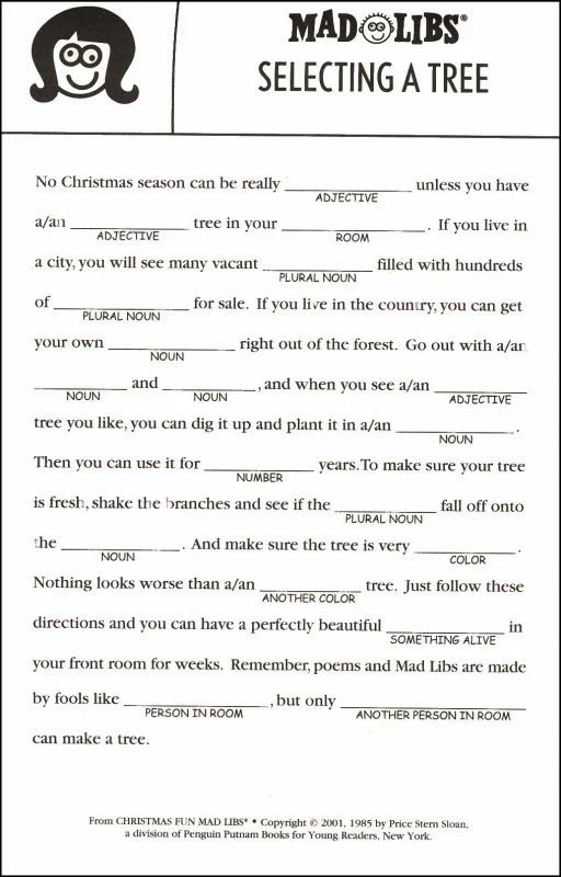 6 Christmas Mad Libs Printable For Kids