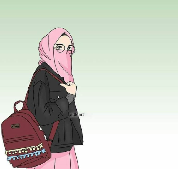  Gambar  Kartun  Muslimah  Untuk Wallpaper Lucu Bercadar  