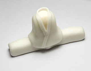 Karate fighter fondant figurine neck and chest kimono part